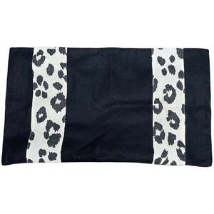 Cheetah Print Stripes Black MCM Indoor Outdoor Throw Pillow Cover Case 11”x19”